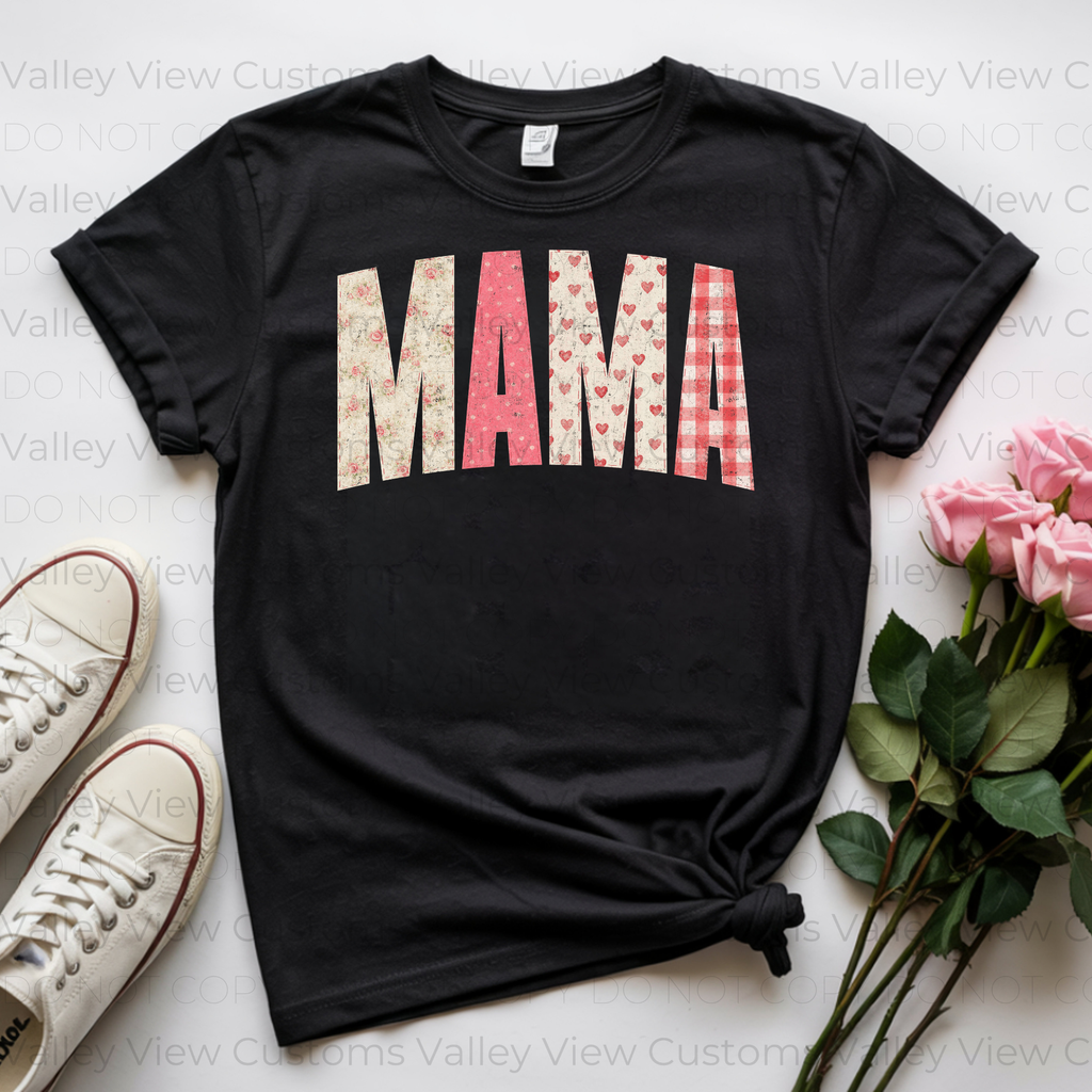 Adult Mama Valentine Faux Fabric