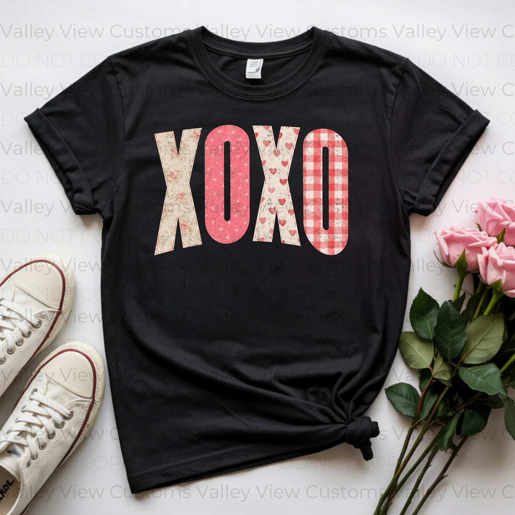Toddler XOXO Valentine Faux Fabric