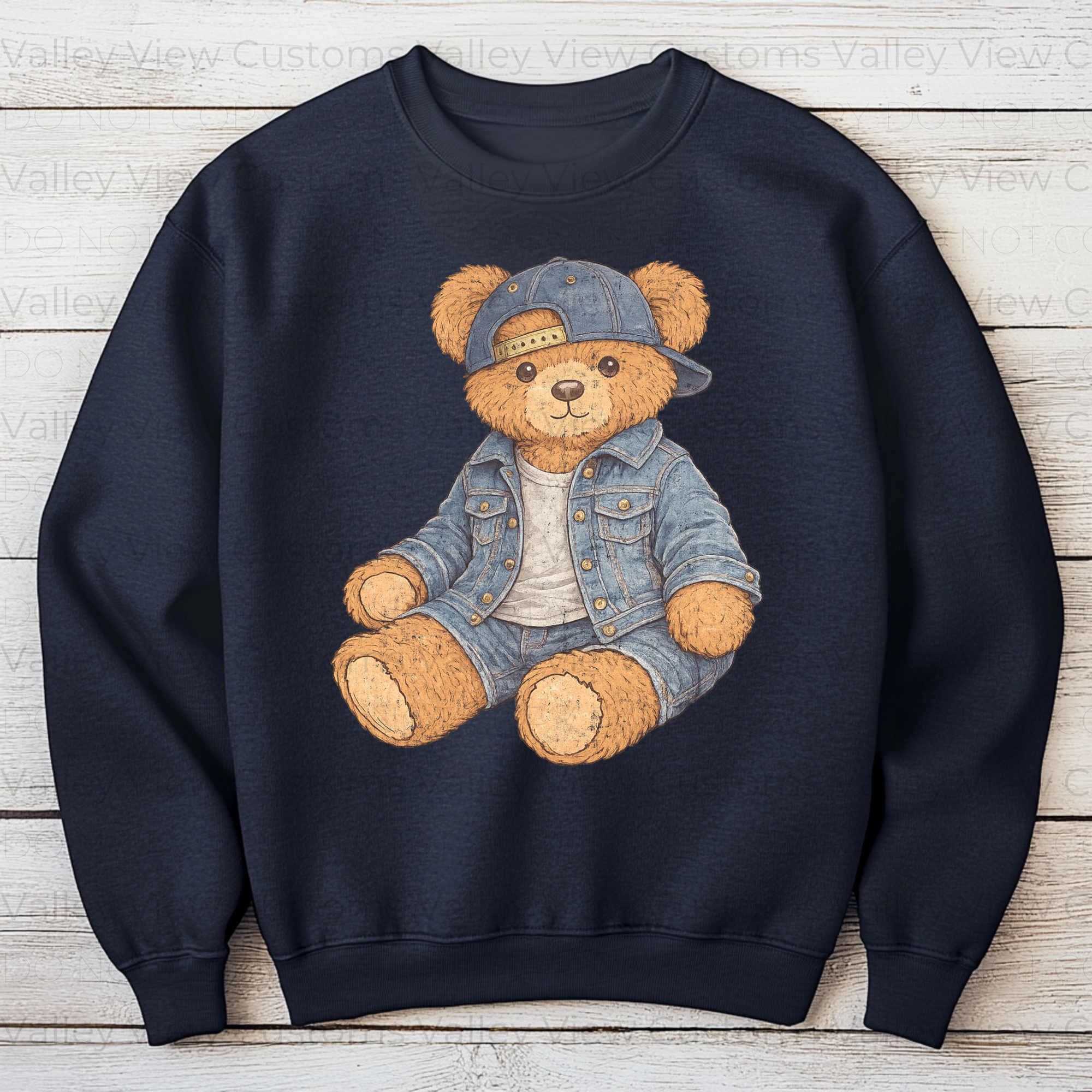 Toddler Vday Bear Blue