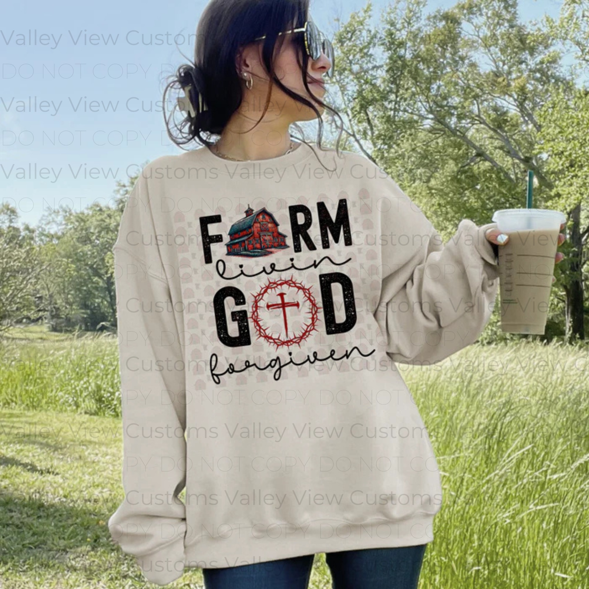 Adult Farm Livin God Forgiven