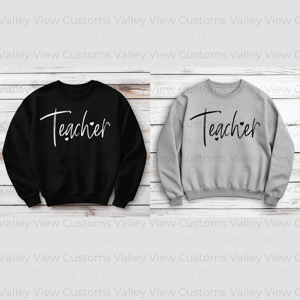 Adult Chalk Teacher Hearts